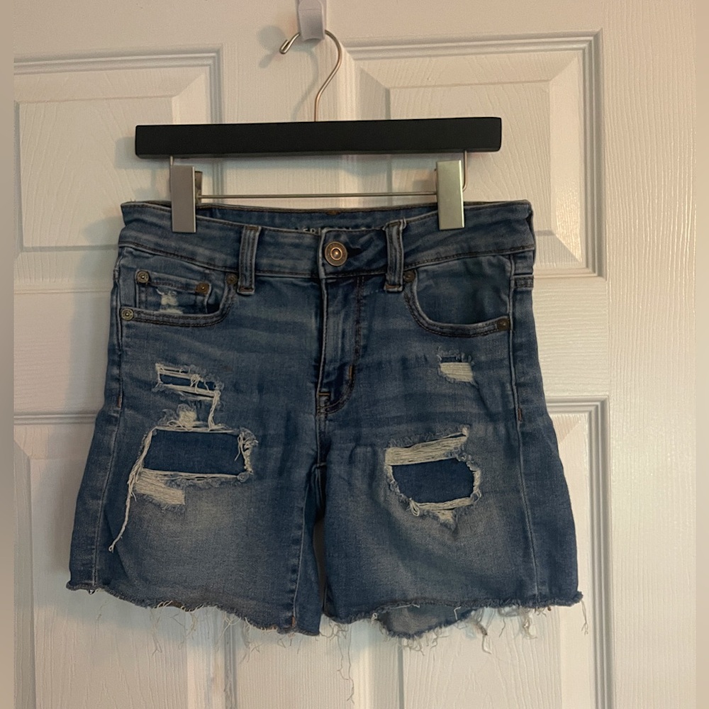 AE next level stretch denim shorts